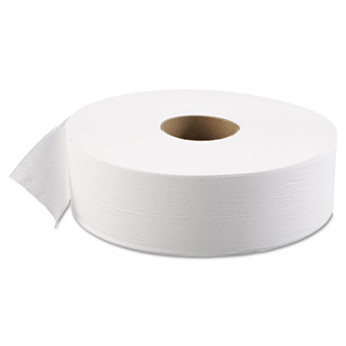 JRT Bath Tissue, Jumbo, Septic Safe, 1-Ply, White, 3 5/8 x 4000 ft, 6/Carton