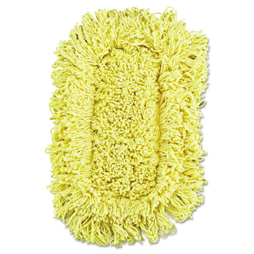 Rubbermaid® Commercial Trapper Looped-End Dust Mop Head, 12 x 5, Yellow, 12/Carton