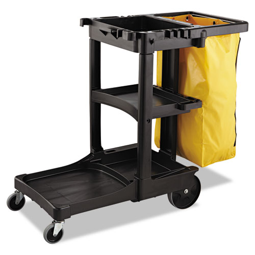 Rubbermaid® Commercial Zippered Vinyl Cleaning Cart Bag, 24gal, 17 1/4w x 10 1/2d x 30 1/2h, Yellow