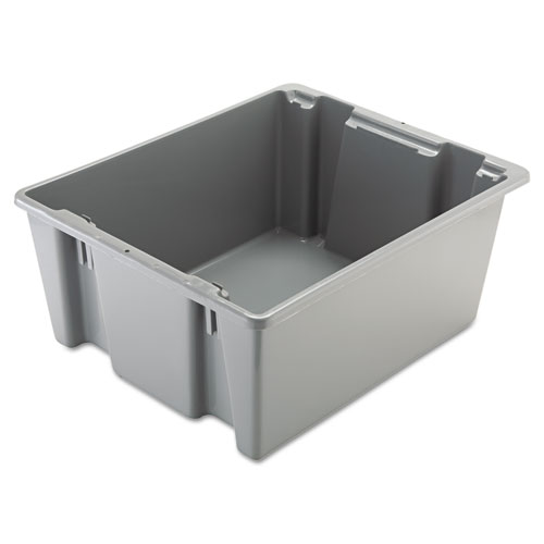 Rubbermaid® Commercial Palletote Box, 19 Gal, 23.5" X 19.5" X 10", Gray
