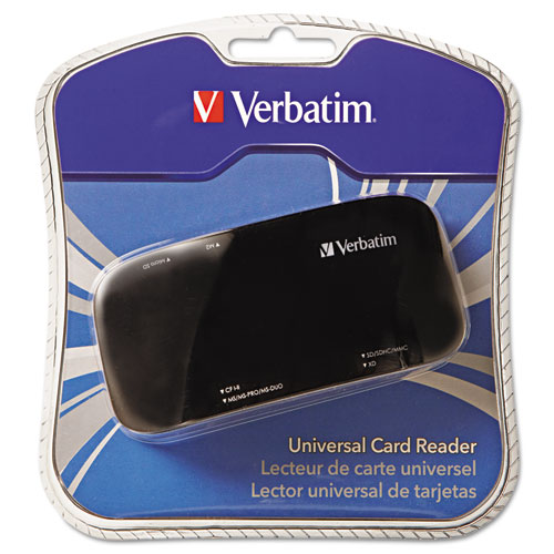 Universal Card Reader, USB 2.0, Black, Windows/Mac