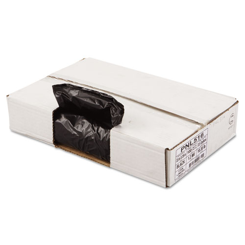 LINEAR LOW DENSITY CAN LINERS, 33 GAL, 1.2 MIL, 33" X 39", BLACK, 100/CARTON