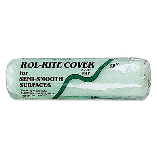 Linzer® Semi-Smooth Paint Roller Cover, 3/8" Nap, 9", Green