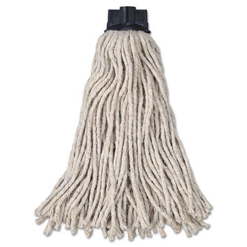 Replacement Mop Head For Mop/handle Combo, Cotton, White, 12/carton