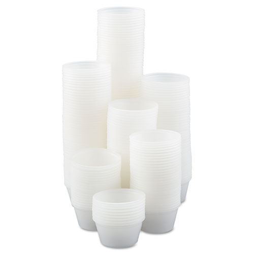 Image of Dart® Polystyrene Portion Cups, 2 Oz, Translucent, 250/Bag, 10 Bags/Carton