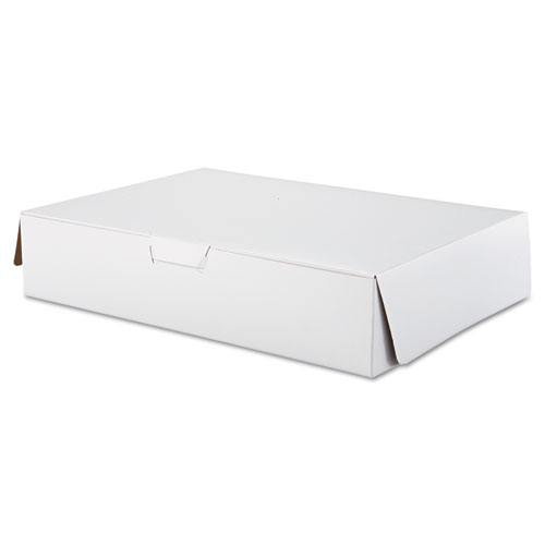 Tuck-Top Bakery Boxes, 19 x 14 x 4, White, 50/Carton
