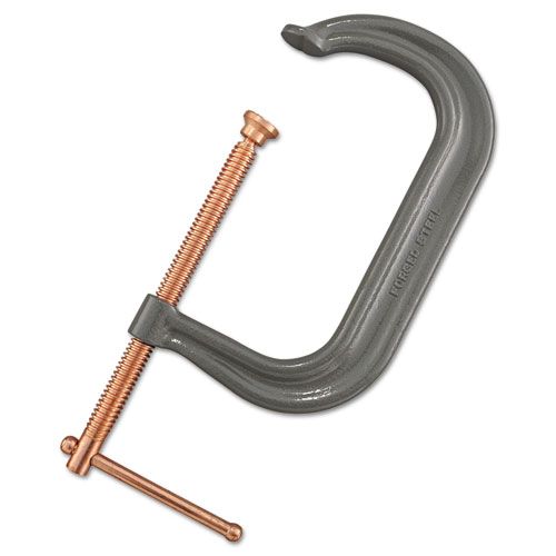 Drop Forged C Clamp, 8 1/4", Steel, Gray