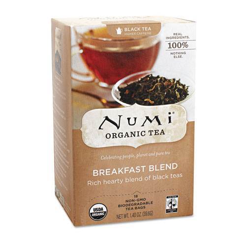 Organic Teas and Teasans, 1.4oz, Breakfast Blend, 18/Box