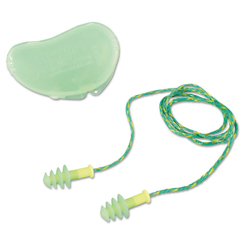 Image of FUS30S-HP Fusion Multiple-Use Earplugs, Small, 27NRR, Corded, GN/WE, 100 Pairs