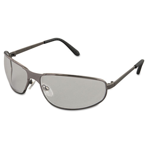Tomcat Safety Glasses, Gun Metal Frame, Clear Lens