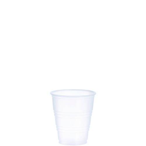 Dart® High-Impact Polystyrene Cold Cups, 5 oz, Translucent, 100 Cups/Sleeve, 25 Sleeves/Carton