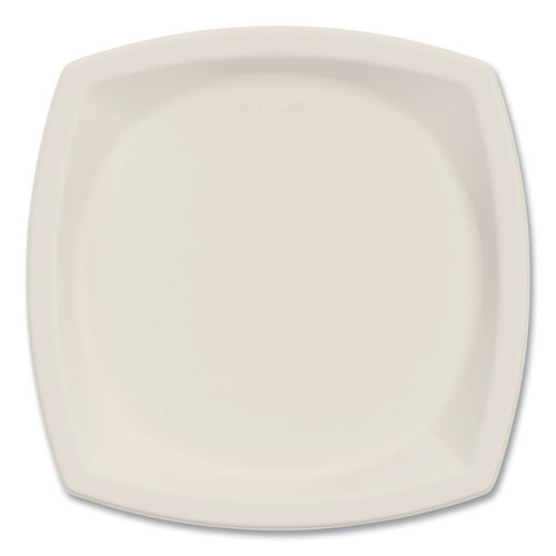 Image of Solo® Bare Eco-Forward Sugarcane Dinnerware, Plate, 10" Dia, Ivory, 125/Pack