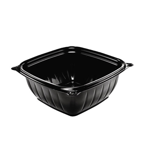 Dart® PresentaBowls Pro Black Square Bowls, 12 oz, 5 x 5 x 2, Black, Plastic, 63/Bag, 8 Bags/Carton
