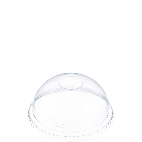 SOLO® Dome-Top Cold Cup Lids, Fits 16 oz, Clear, 1,000/Carton