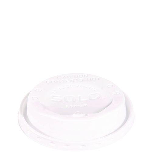 SOLO® The Gourmet Lid Hot Cup Lids for Trophy Plus, Fits 12 oz to 20 oz, White, 1,500/Carton