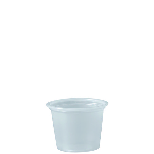 Polystyrene Portion Cups, 1 oz, Translucent, 2,500/Carton