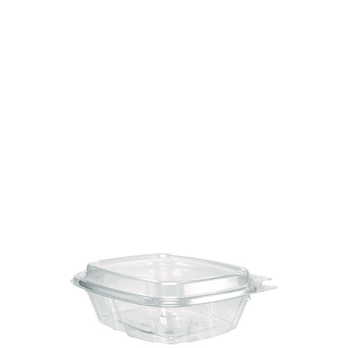 Image of Dart® Clearpac Safeseal Tamper-Resistant/Evident Containers, Domed Lid, 8 Oz, 4.9 X 1.9 X 5.5, Clear, Plastic, 100/Bag, 2 Bags/Ct
