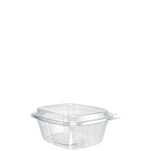 ClearPac SafeSeal Tamper-Resistant/Evident Containers, Domed Lid, 16 oz, 4.9 x 2.9 x 5.5, Clear, Plastic, 100/Bag, 2 Bags/CT