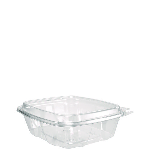 Image of Dart® Clearpac Safeseal Tamper-Resistant/Evident Containers, Domed Lid, 24 Oz, 6.4 X 2.3 X 7.1, Clear, Plastic, 100/Bag, 2 Bags/Ct