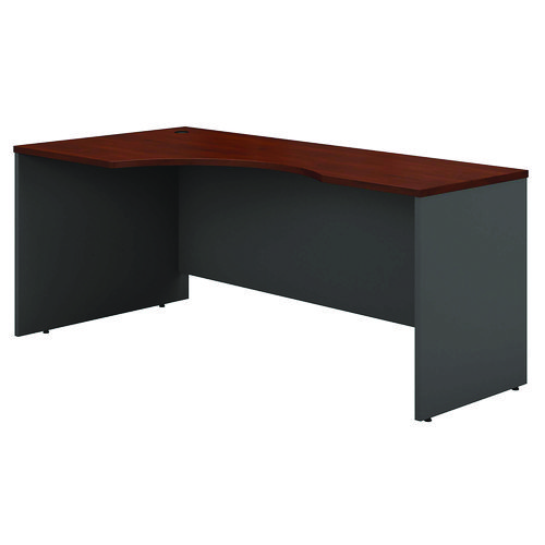 Series C Collection Left Corner Desk Module, 71.13" x 35.5" x 29.88", Hansen Cherry/Graphite Gray
