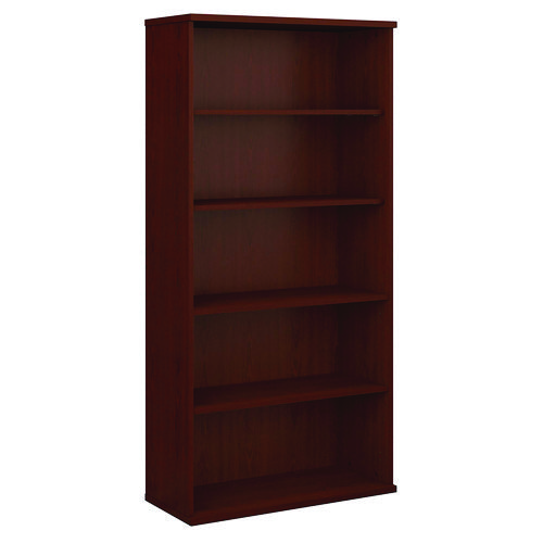Series C Collection Bookcase, Five-Shelf, 35.63w x 15.38d x 72.78h, Mahogany