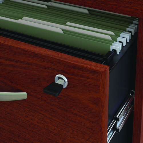 Series C Mobile Pedestal File, Left or Right, 3-Drawers: Box/Box/File, Legal/Letter/A4/A5, Mahogany, 15.75" x 20.25" x 27.88"