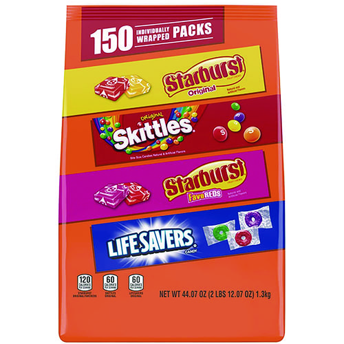 Chewy and Hard Candy Assortment, 44.07 oz Bag, 150 Individually Wrapped Pieces, Ships in 1-3 Business Days