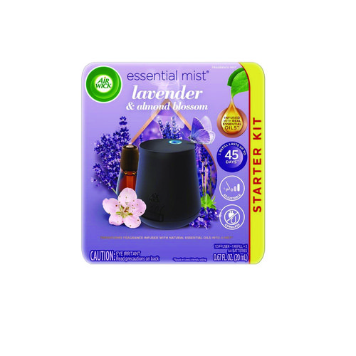 Air Wick® Essential Mist Starter Kit, Lavender and Almond Blossom, 0.67 oz Bottle