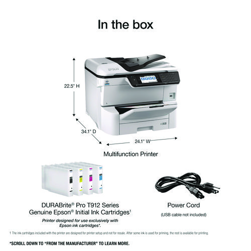 WorkForce Pro WF-C8690 Color Multifunction Printer, Copy/Fax/Print/Scan