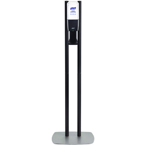 ES10 Dispenser Floor Stand with Automatic Hand Sanitizer Dispenser, 15.56 x 11.75 x 51.82, Graphite