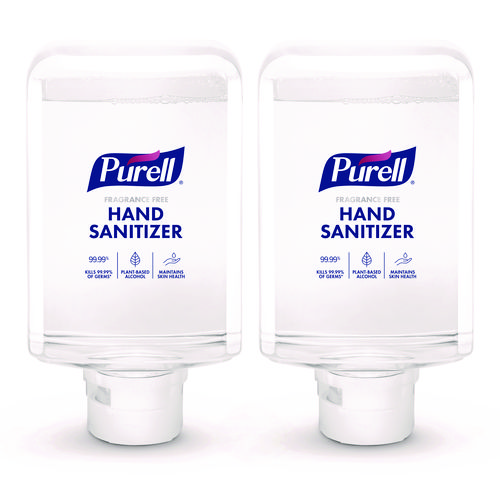 Advanced Hand Sanitizer Fragrance Free Foam, For ES10 Automatic Dispensers, 1,200 mL Refill, Fragrance Free, 2/Carton