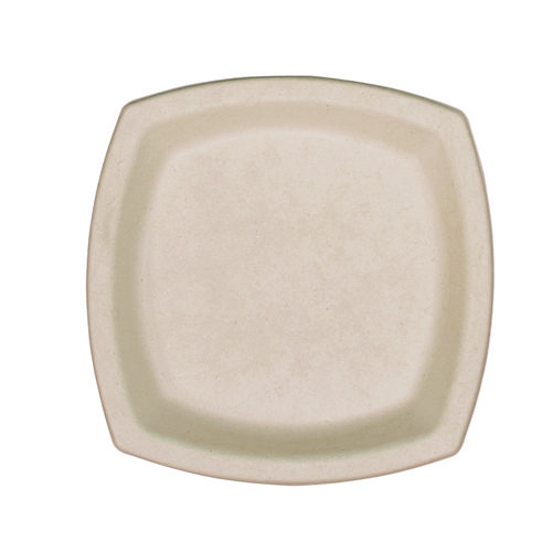Compostable Fiber Dinnerware, ProPlanet Seal, Plate, 6.7 x 6.7, Tan, 1,000/Carton