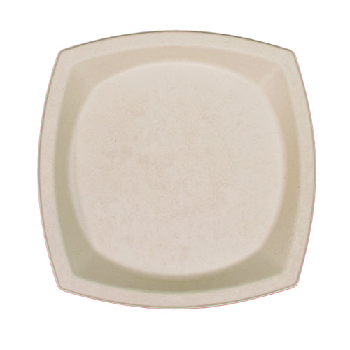 Image of Compostable Fiber Dinnerware, ProPlanet Seal, Plate, 10 x 10, Tan, 500/Carton