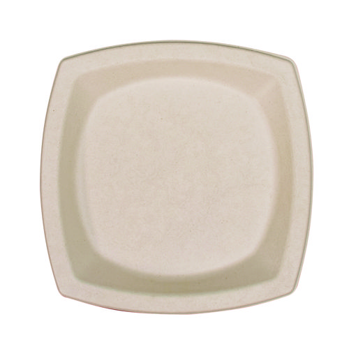 Image of Compostable Fiber Dinnerware, ProPlanet Seal, Plate, 8.25 x 8.25, Tan, 125/Pack