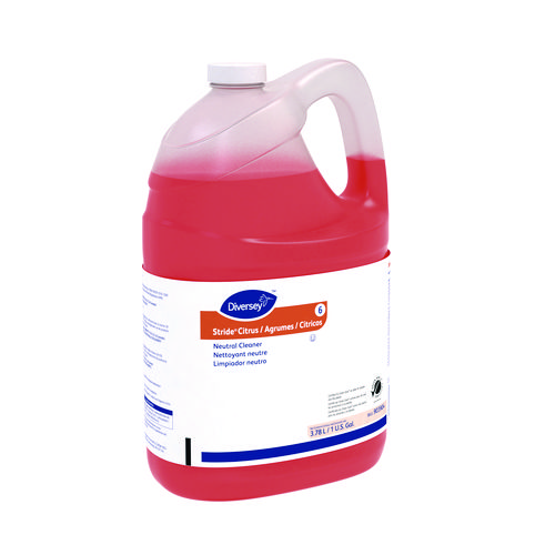 Diversey™ Stride Neutral Cleaner, Citrus Scent, 1.4 mL, 2 Bottles/Carton