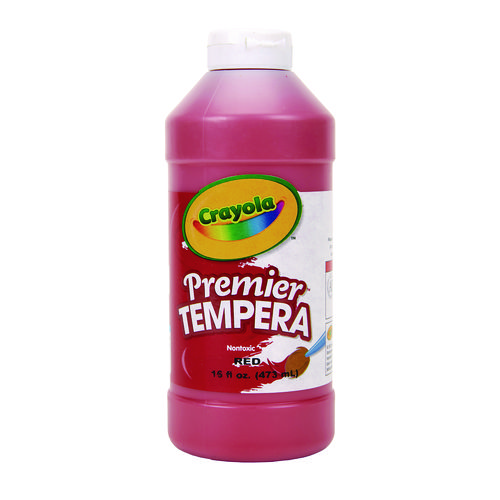 Premier Tempera Paint, Red, 16 oz Bottle