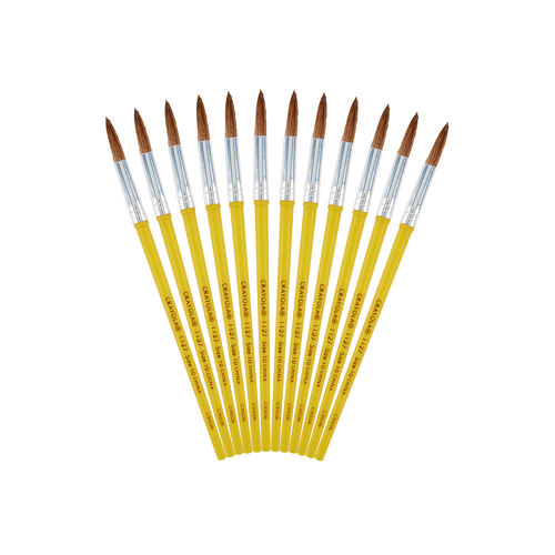 Watercolor Brush Set, Size 10, Camel-Hair Blend, Round Profile, 3/Pack