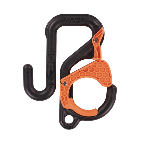 Image of Squids 3178 Locking Aerial Bucket Hook, Tethering Pt, 8.27 x 6.69 x 2.17, Black/Orange, Supports 40 lbs,Ships in 1-3 Bus Days