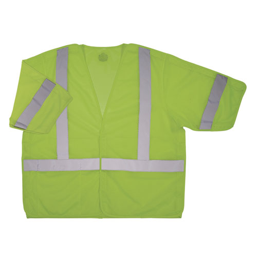 ergodyne® GloWear 8315BA Class 3 Hi-Vis Breakaway Safety Vest, Small to Medium, Lime, Ships in 1-3 Business Days