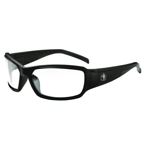 ergodyne® Skullerz THOR Anti-Scratch and Enhanced Anti-Fog Safety Glasses, Black Frame, Clear Polycarbonate Lens, Ships in 1-3 Bus Days