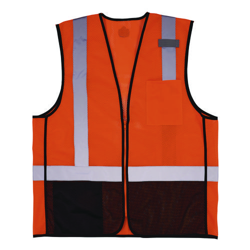 GloWear 8210Z Hi-Vis Class 2 Mesh Vest, 4X-Large to 5X-Large, Orange