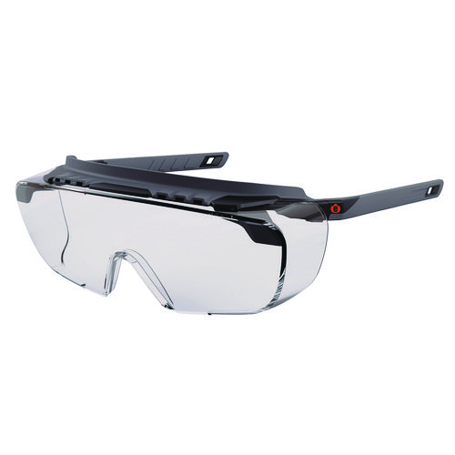 ergodyne® Skullerz OSMIN Safety Glasses, Matte Black Polycarbonate Frame, Clear Polycarbonate Lens, Ships in 1-3 Business Days