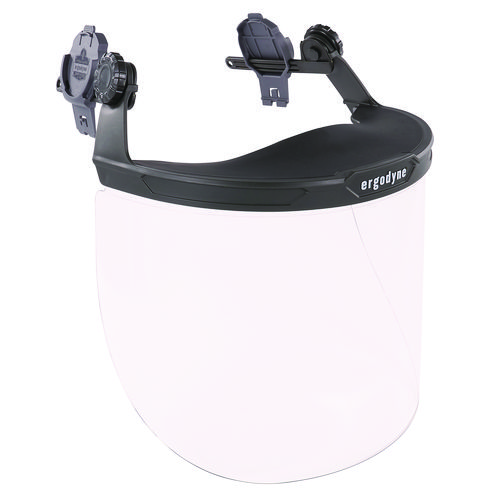 Skullerz 8995 Anti-Scratch and Anti-Fog Hard Hat Face Shield with Adapter for Full Brim, Clear Lens, Ships in 1-3 Bus Days