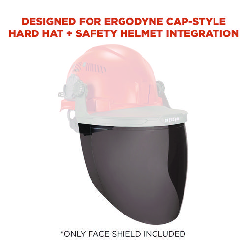 Image of Skullerz 8997 Anti-Scratch/Anti-Fog Face Shield Replacement, Cap-Style/Safety Helmet, Smoke Lens