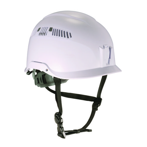 Skullerz 8977 Class C Safety Helmet with Adjustable Venting, 6-Point Rachet Suspension, White, Ships in 1-3 Business Days