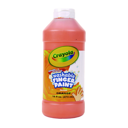 Image of Crayola® Washable Fingerpaint, Orange, 16 Oz Bottle
