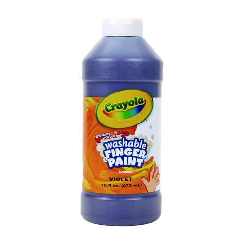 Image of Crayola® Washable Fingerpaint, Violet, 16 Oz Bottle