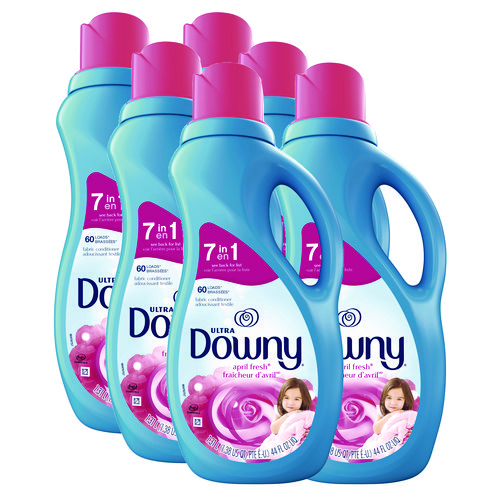 Downy® Liquid Fabric Softener, April Fresh, 44 oz Bottle, 6/Carton
