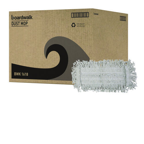 Boardwalk® Disposable Cut End Dust Mop Head, Cotton/Synthetic, 24w x 5d, White