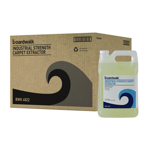 Image of Boardwalk® Industrial Strength Carpet Extractor, Clean Scent, 1 Gal Bottle, 4/Carton
